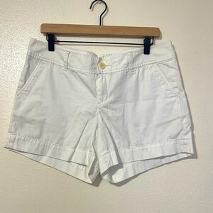 Lilly Pulitzer White 100% Cotton Callahan Shorts Size 10